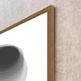 Quadro Geométrico Profundo Circular Abstrato Preto e Branco com Moldura e Vidro