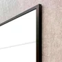 Quadro Geométrico Sobreposto Branco Arte Abstrata Moderna com Moldura e Vidro