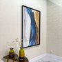 Quadro Grande com Moldura Chanfrada Arte Abstrata Moderna 100x150 cm