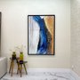 Quadro Grande com Moldura Chanfrada Arte Abstrata Moderna 100x150 cm