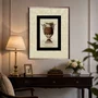 Quadro Grande com Moldura na Cor Bronze Ânfora Marrom 75x95cm