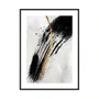 Quadro Grande Decorativo Moderno Arte Abstrata com Moldura Robusta Preta