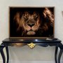 Quadro Leão de Judá Decorativo com Moldura Rústica | Força e Poder na sua Decoração