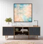 Quadro Mármore de Luxo Abstrato Tons Suaves e Elegantes com Moldura e Vidro
