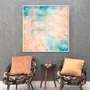 Quadro Mármore de Luxo Abstrato Tons Suaves e Elegantes com Moldura e Vidro