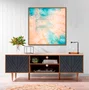 Quadro Mármore de Luxo Abstrato Tons Suaves e Elegantes com Moldura e Vidro