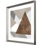 Quadro Moderno Imagem Arte Abstrata Geométrica Triângulo Marrom