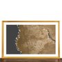 Quadro Moderno com Moldura Dourada Imagem Abstrata 115x75 cm