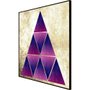 Quadro Moderno Geométrico Arte Triângulos 70x70 cm