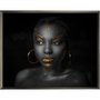Quadro Retrato Mulher Africana em Destaque - Beleza Exótica e Arte Decorativa