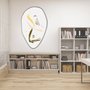 Quadro Orgânico Abstrato: Cores Vibrantes em Moldura MDF Prata