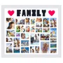 Quadro Painel de Fotos Family Branco para 32 Fotos 130x110cm
