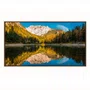 Quadro Paisagem de Lago Alpino com Reflexo, Montanhas e Floresta de Outono