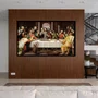 Quadro para Sala Santa Ceia Moderna em Arte Contemporânea com Moldura e Vidro