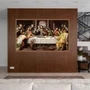 Quadro para Sala Santa Ceia Moderna em Arte Contemporânea com Moldura e Vidro