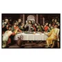 Quadro para Sala Santa Ceia Moderna em Arte Contemporânea com Moldura e Vidro