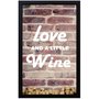 Quadro Porta Rolhas Brick Love And A Little Wine 30x40 cm