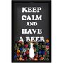 Quadro Porta Tampinhas Cerveja Keep Calm and Have a Beer