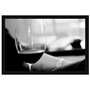 Quadro Imagem em Preto e Branco Taça de Vinho 30x20 cm