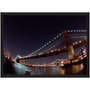 Quadro Imagem Ponte Brooklyn Nova York Noite 140x100cm