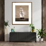 Quadro Rústico com Proposta Náutica Navio Veleiro 70x80 cm