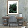 Quadro Rústico Tropical Folhas Verdes de Palmeira 90x120cm