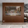 Quadro Santa Ceia Clássica em Arte Contemporânea para Sala com Moldura e Vidro