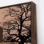 Quadro Tela Canvas Arte Geométrica com Árvores 90x120 cm