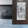 Quadro Tela Canvas com Moldura Arte Abstrata Ferrugem 60x120 cm