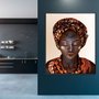 Quadro Tela Canvas com Moldura Arte Africana 150x180 cm