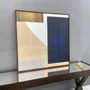 Quadro Tela Canvas com Moldura Arte Geométrica Abstrata Retângulos