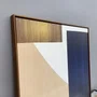 Quadro Tela Canvas com Moldura Arte Geométrica Abstrata Retângulos