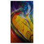 Quadro Tela Canvas Decorativa Abstrata Colorida 80x148cm