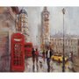 Quadro Tela Decorativa Pintura de Londres Torre Big Ben 120x100cm