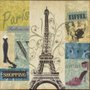 Quadro Tela Impressa Paris Fashionista Torre Eiffel 60x60cm