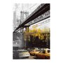 Quadro Tela Impressa Ponte de Manhattan e Táxi Amarelo 60x90cm